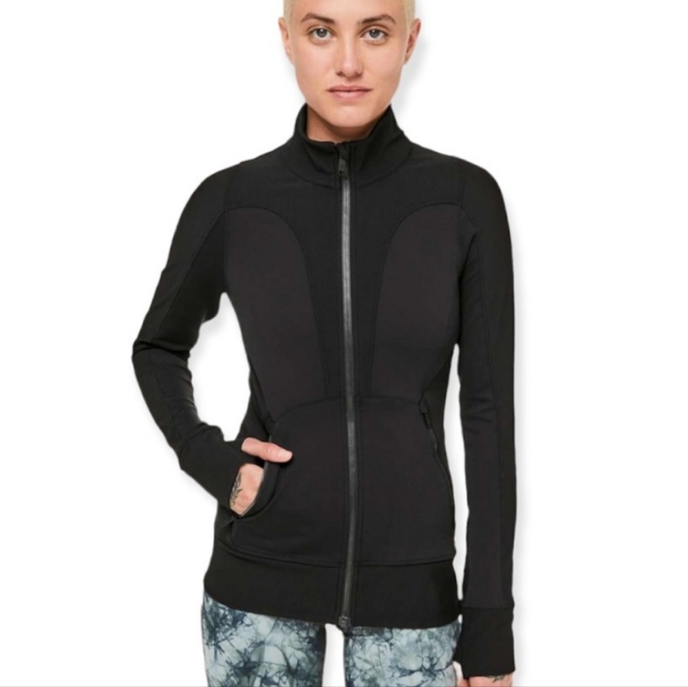 Lululemon Movement to Movement Slim Fit Everlux Black Zip Up Jacket 8